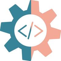 Configuration Glyph Two Color Icon vector