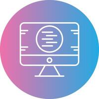 Code Development Line Gradient Circle Icon vector