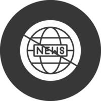 Fake News Glyph Inverted Icon vector