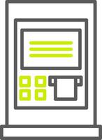 Atm Line Two Color Icon vector