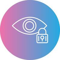 Retinal Scan Line Gradient Circle Icon vector