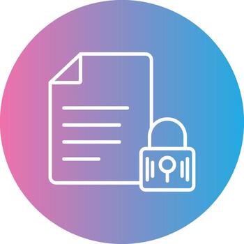 cifrado datos línea degradado circulo icono vector