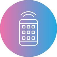 Remote Control Line Gradient Circle Icon vector