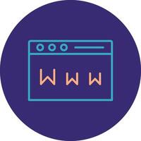 Www Line Two Color Circle Icon vector