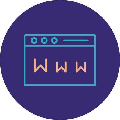Www Line Two Color Circle Icon