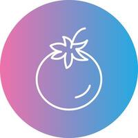 Tomato Line Gradient Circle Icon vector