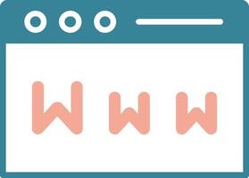 Www Glyph Two Color Icon vector