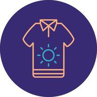 Tshirt Line Two Color Circle Icon vector