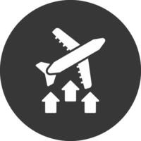 On Air Glyph Inverted Icon vector