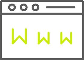 Www Line Two Color Icon vector