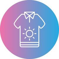 Tshirt Line Gradient Circle Icon vector