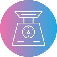 Weigh Scale Line Gradient Circle Icon vector