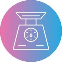 Weigh Scale Line Gradient Circle Icon vector