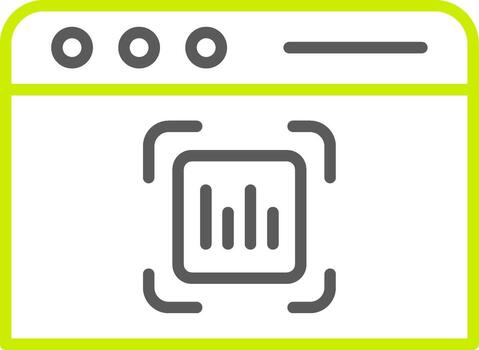 Web page Scan Line Two Color Icon vector