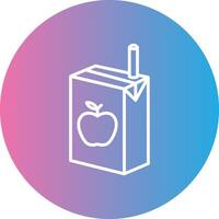 Juice Box Line Gradient Circle Icon vector