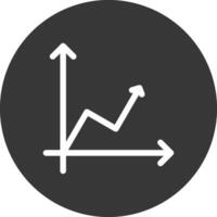 Chart Glyph Inverted Icon vector