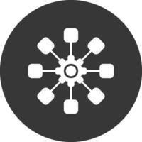 Structure Glyph Inverted Icon vector