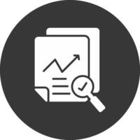 Data Quality Glyph Inverted Icon vector
