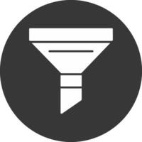 Funnel Glyph Inverted Icon vector