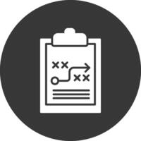 Tactics Glyph Inverted Icon vector