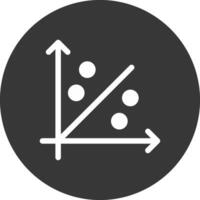 Scatter Graph Glyph Inverted Icon vector