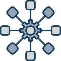 Structure Line Filled Grey Icon vector