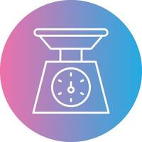 Weighing Machine Line Gradient Circle Icon vector