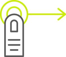Tap Drag Line Two Color Icon vector