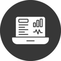 Dashboard Glyph Inverted Icon vector