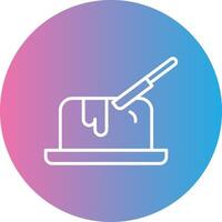 Butter Line Gradient Circle Icon vector