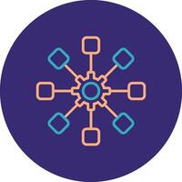 Structure Line Two Color Circle Icon vector