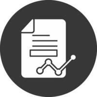 Data Report Glyph Inverted Icon vector
