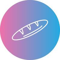 Baguette Line Gradient Circle Icon vector