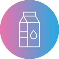 Milk Carton Line Gradient Circle Icon vector