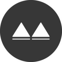 Triangles Glyph Inverted Icon vector