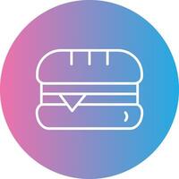 Sandwhich Line Gradient Circle Icon vector