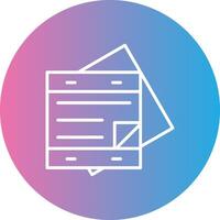 Sticky Notes Line Gradient Circle Icon vector