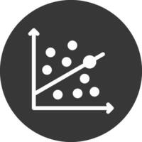 Scatter Graph Glyph Inverted Icon vector