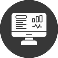 Dashboard Glyph Inverted Icon vector