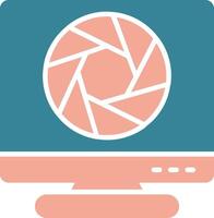 Shutter Glyph Two Color Icon vector