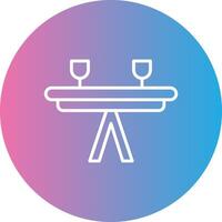 Table Line Gradient Circle Icon vector