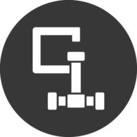 Clamp Glyph Inverted Icon vector