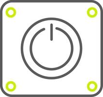 Power Line Two Color Icon vector