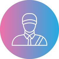 Postman Line Gradient Circle Icon vector