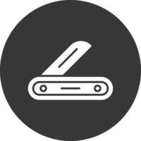 Multitool Glyph Inverted Icon vector