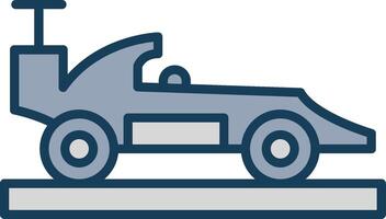 Racing Line Filled Grey Icon vector