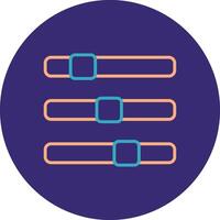 Progress Bar Line Two Color Circle Icon vector