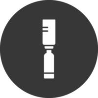 Chisel Glyph Inverted Icon vector