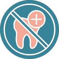 Prohibited Sign Glyph Two Color Icon vector