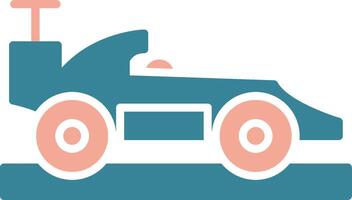 Racing Glyph Two Color Icon vector